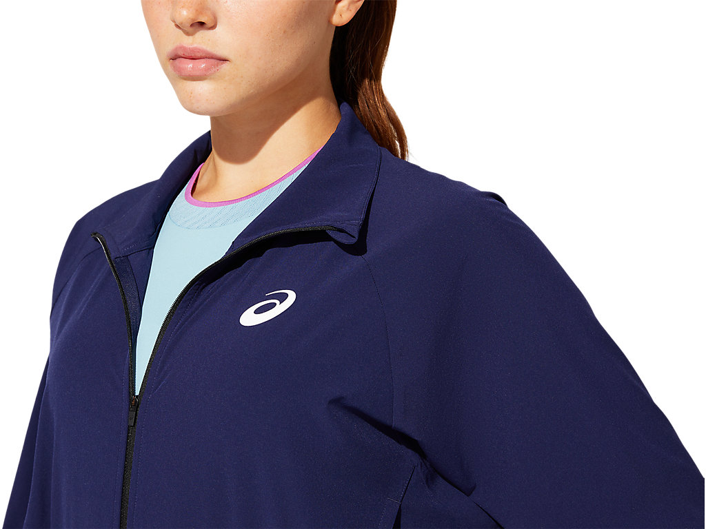 Women's Asics Match Woven Jackets Navy | 0978-CDNQJ