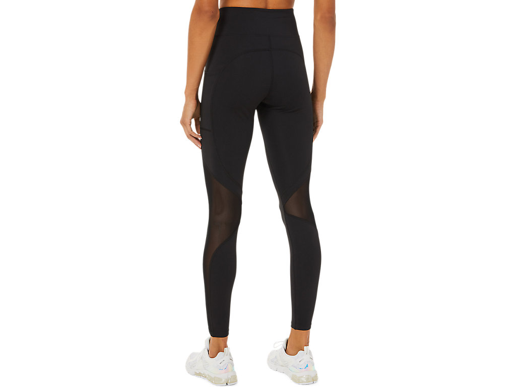 Women's Asics Mesh Block Leggings Black | 0638-QSEFB