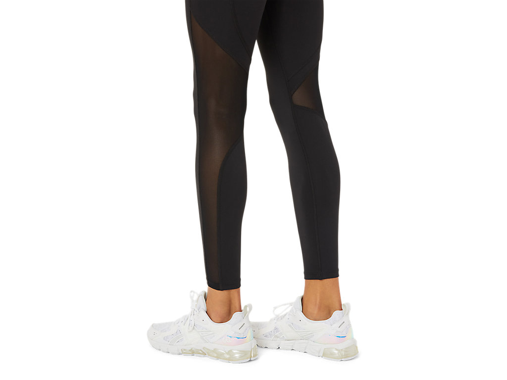 Women's Asics Mesh Block Leggings Black | 0638-QSEFB