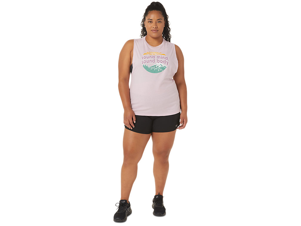 Women's Asics Mountain Muscle Tank T Shirts Rose | 0243-LIXKS