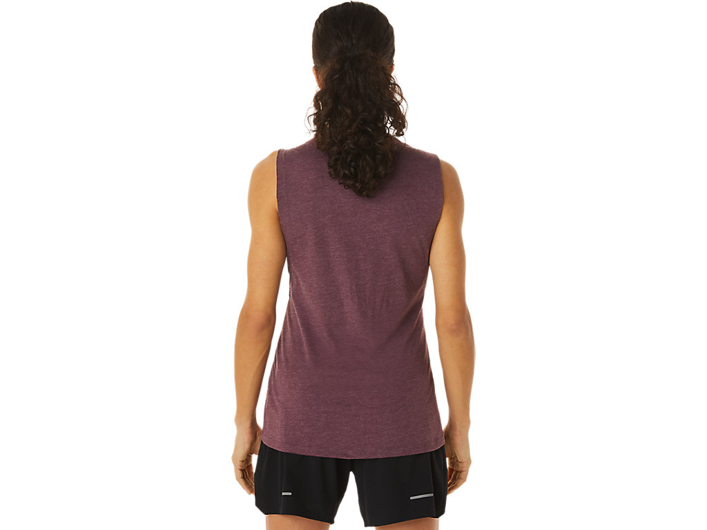 Women's Asics Mountain Muscle Tank T Shirts Burgundy | 1508-ZXWKD