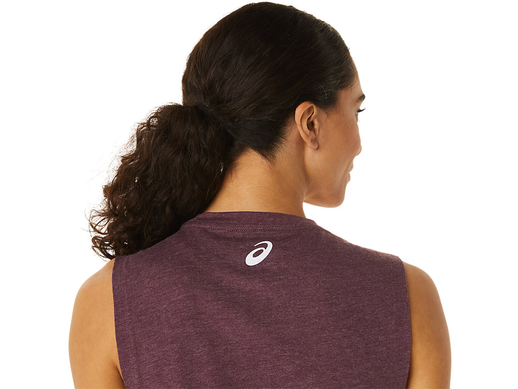 Women's Asics Mountain Muscle Tank T Shirts Burgundy | 1508-ZXWKD