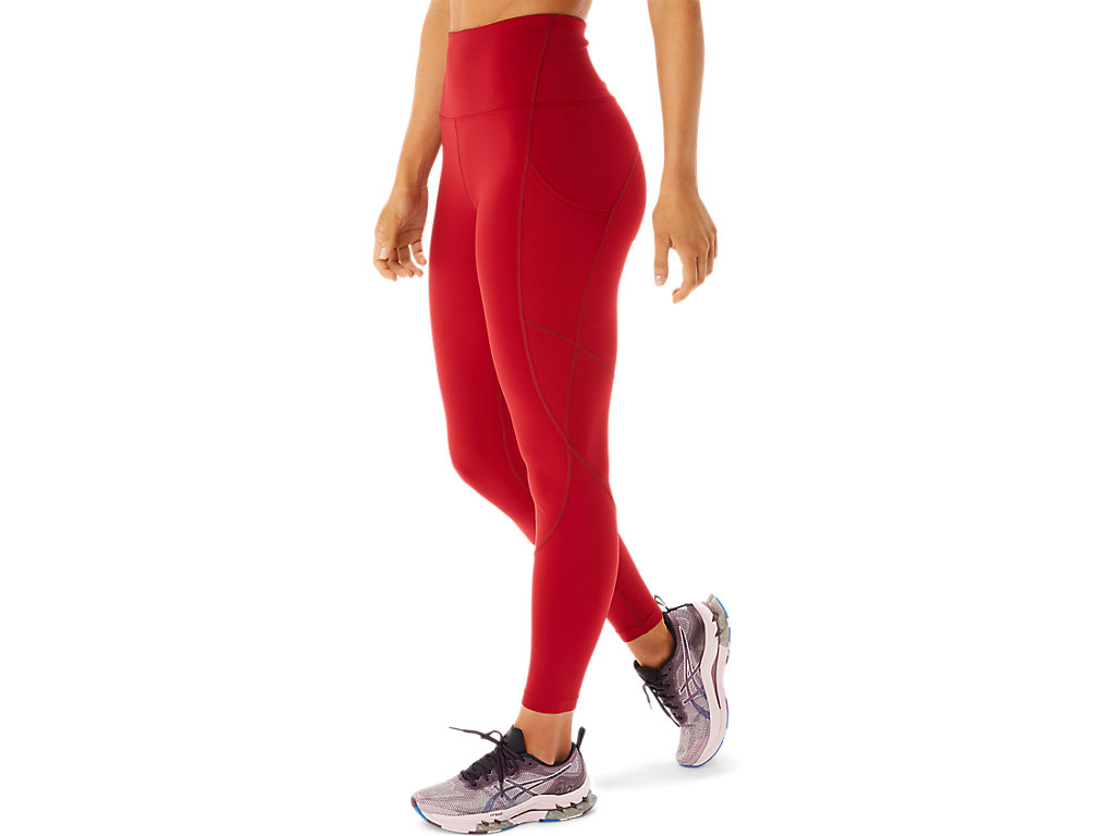 Women's Asics Movekoyo Training Leggings Red | 7938-KWMJR