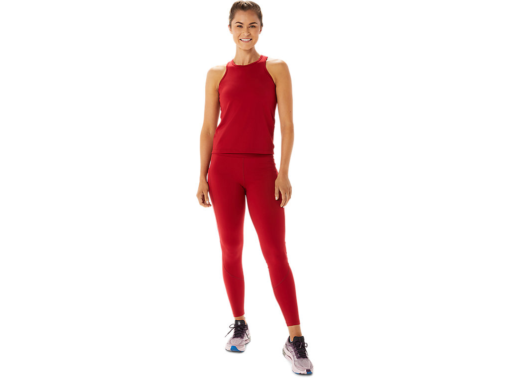 Women's Asics Movekoyo Training Leggings Red | 7938-KWMJR