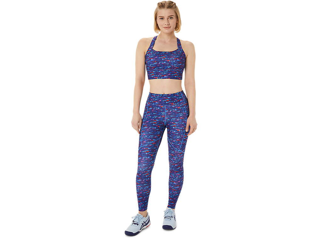 Women's Asics New Strong 92 Printed Leggings Purple | 1937-VXSTB