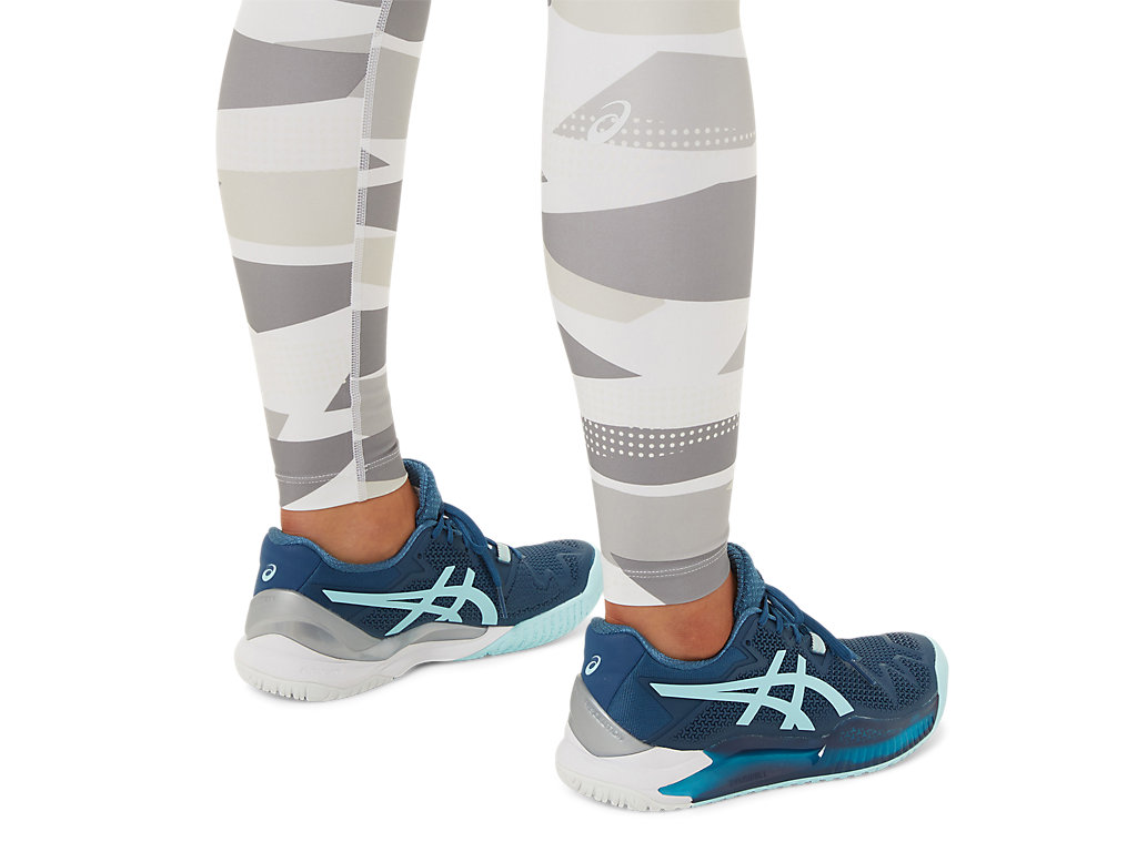 Women's Asics New Strong 92 Printed Leggings Grey | 3859-VSPMN