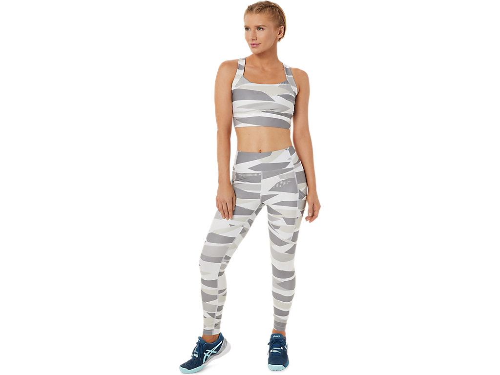 Women's Asics New Strong 92 Printed Leggings Grey | 3859-VSPMN