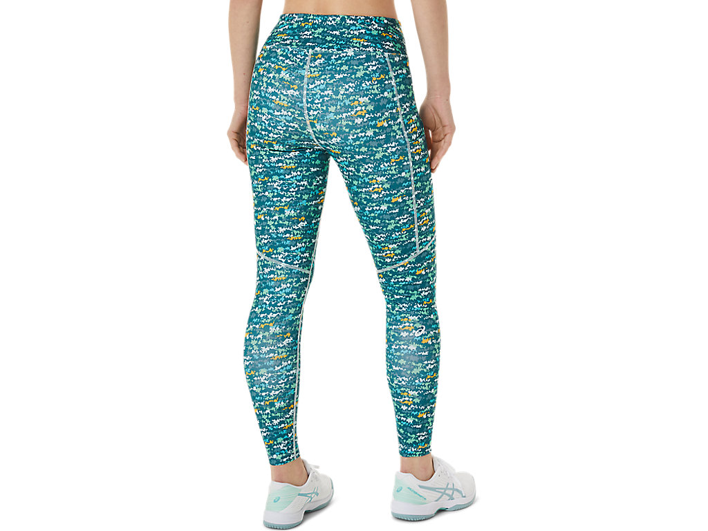 Women's Asics New Strong 92 Printed Leggings Green | 9612-WKBRC