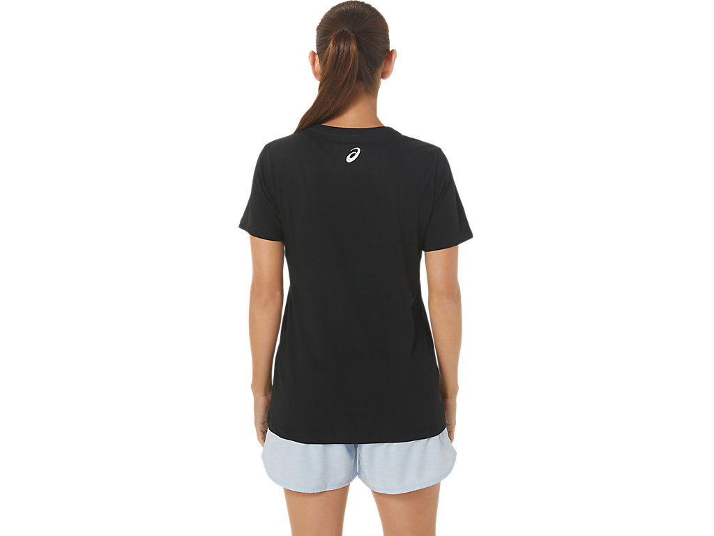 Women's Asics Orc Luminous Small Logo Ss Crew T Shirts Black | 1905-EIHPB