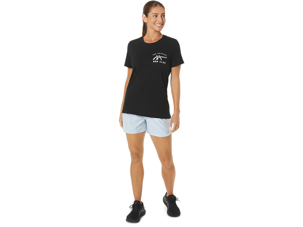 Women's Asics Orc Luminous Small Logo Ss Crew T Shirts Black | 1905-EIHPB