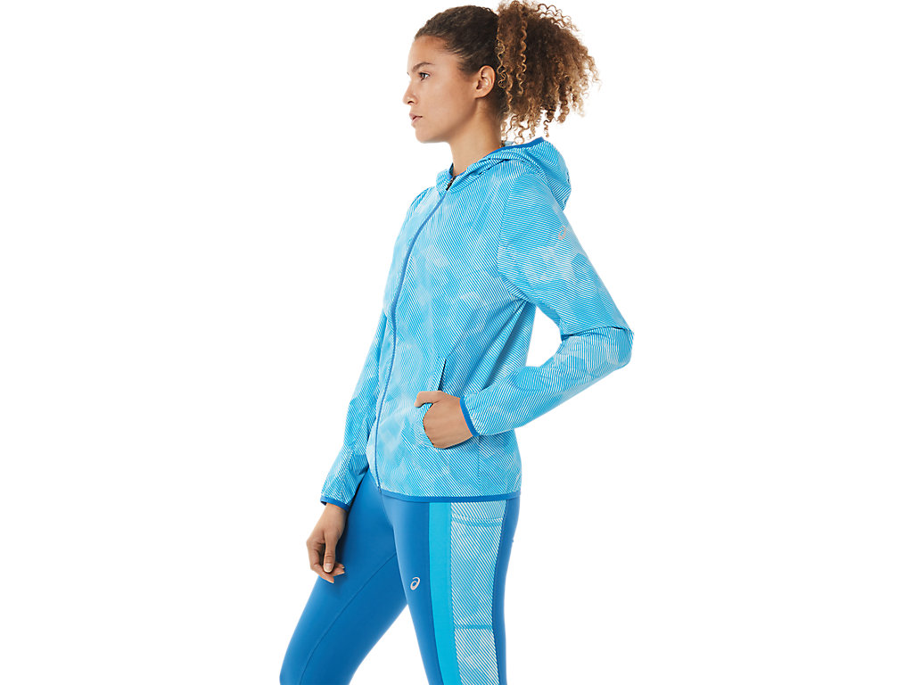 Women's Asics Packable Jackets Light Turquoise / Blue | 0621-LAUTF