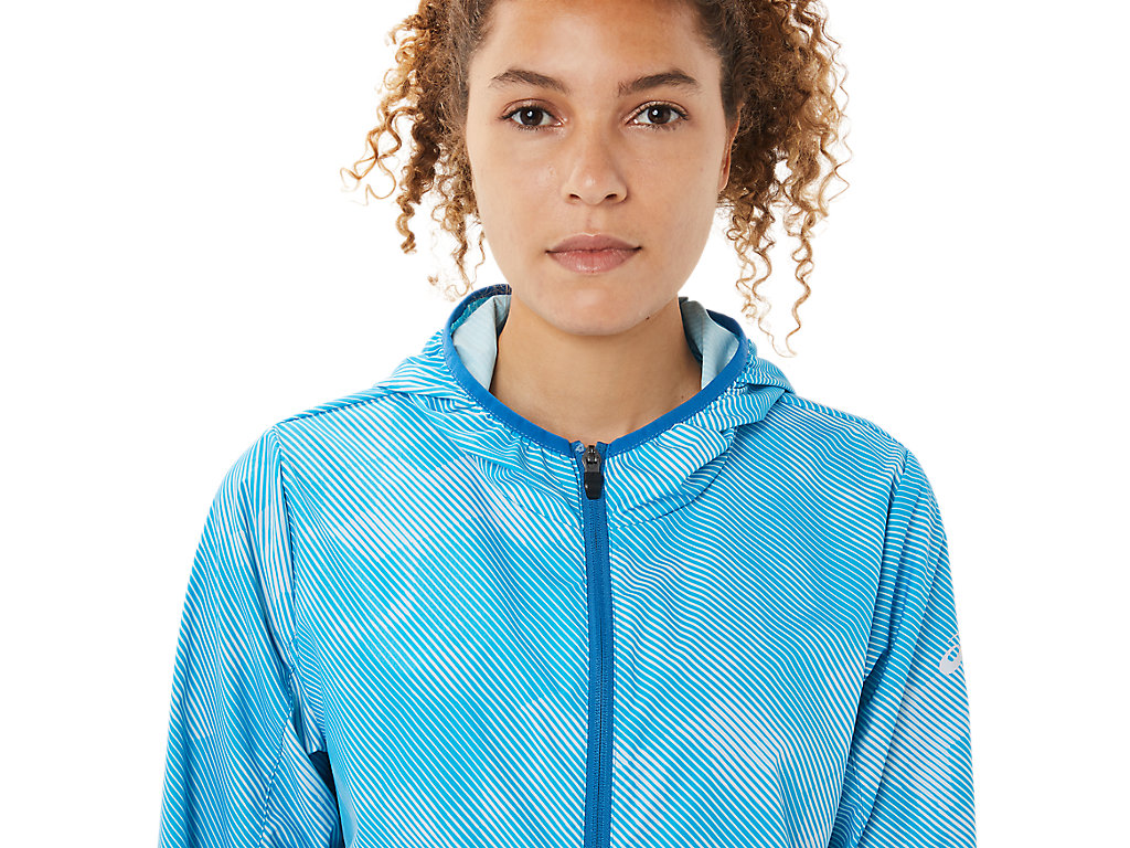 Women's Asics Packable Jackets Light Turquoise / Blue | 0621-LAUTF