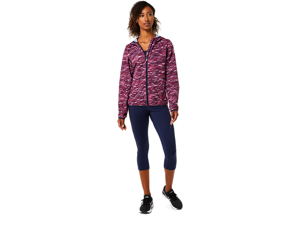 Women's Asics Packable Jackets Navy | 5063-VYUIM