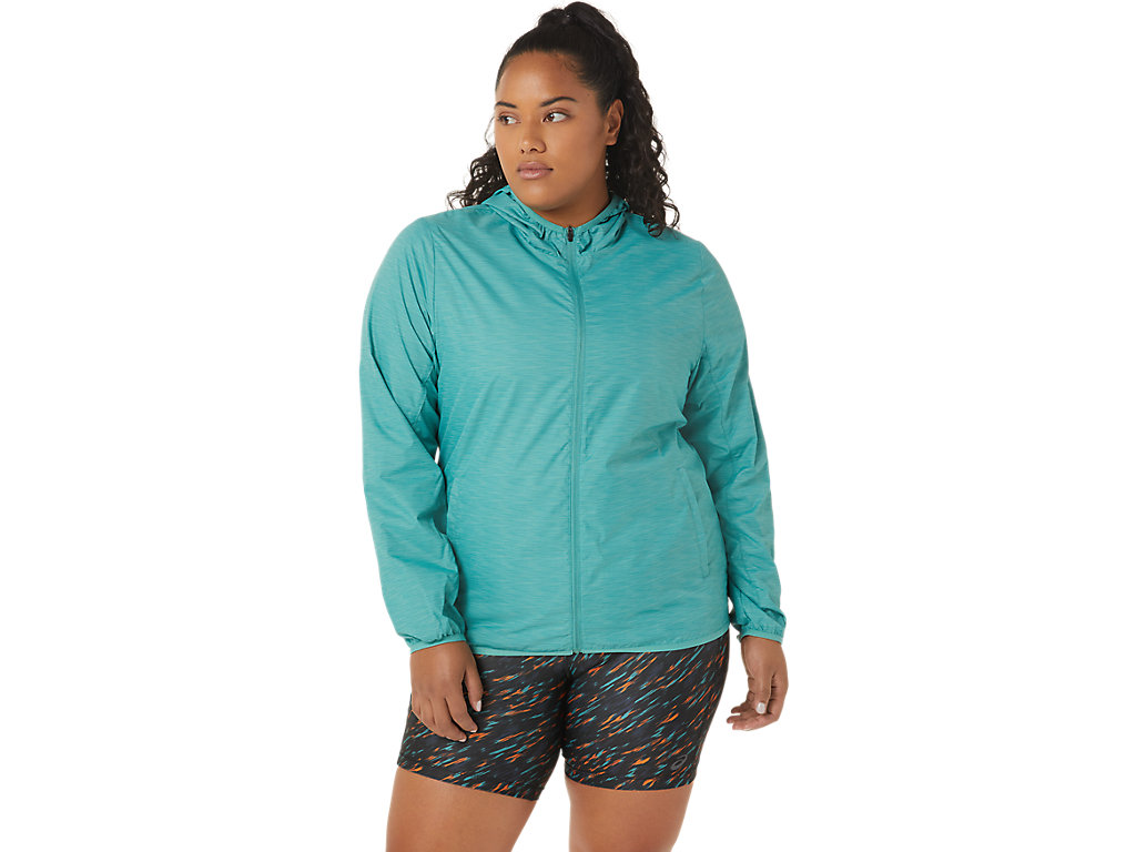 Women's Asics Packable Jackets Olive / Blue | 8941-FUIYG