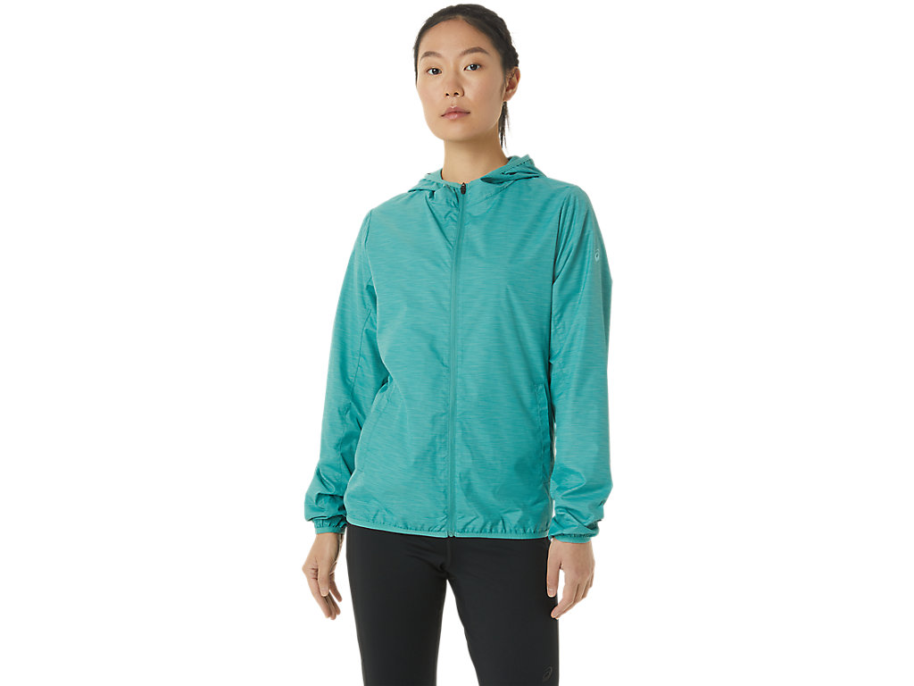 Women's Asics Packable Jackets Olive / Blue | 8941-FUIYG