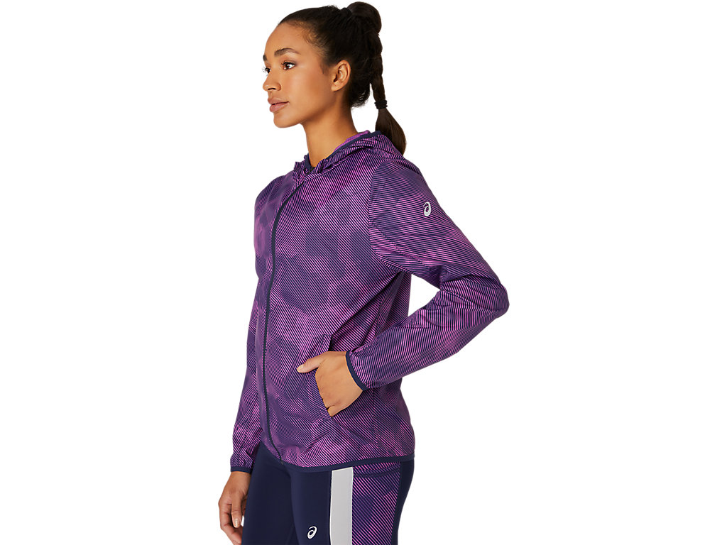 Women's Asics Packable Jackets Purple / Navy | 5802-JLFVZ