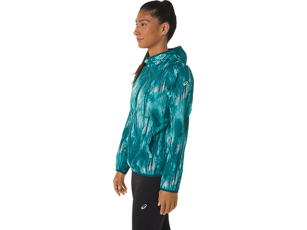 Women's Asics Packable Jackets Turquoise | 3827-QBSLP