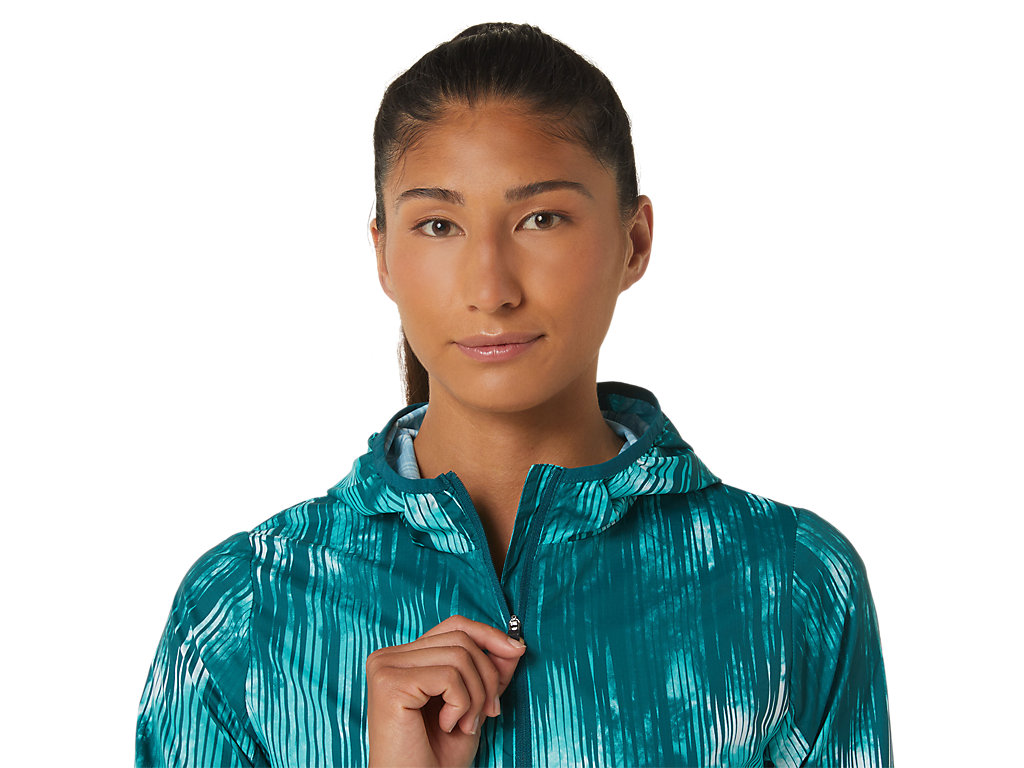 Women's Asics Packable Jackets Turquoise | 3827-QBSLP