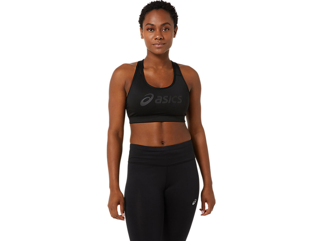 Women\'s Asics Padded Sports Bra Black / Black | 3078-LSBMJ