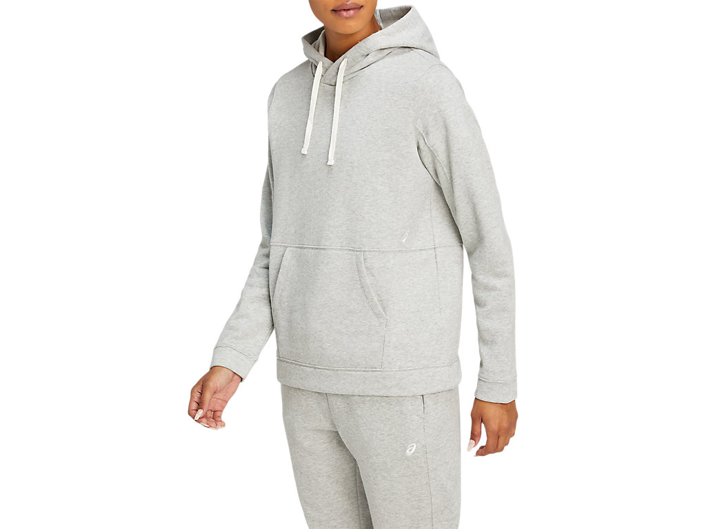 Women's Asics Pullover Hoodie Light Grey | 4831-ABJLM