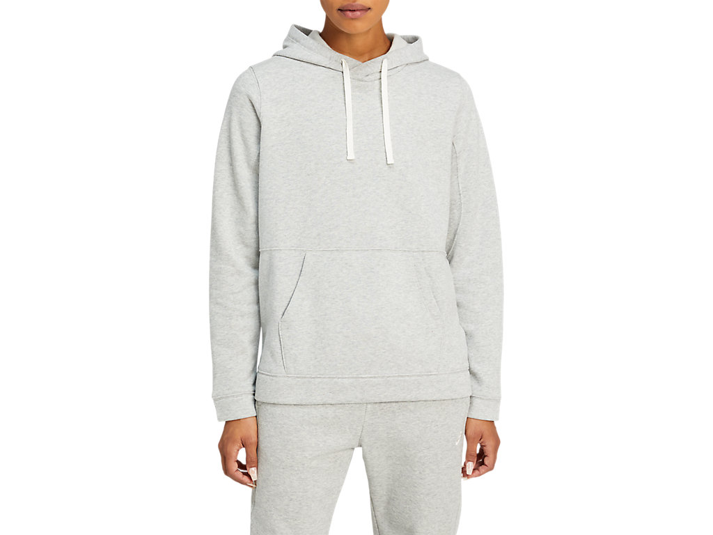 Women\'s Asics Pullover Hoodie Light Grey | 4831-ABJLM