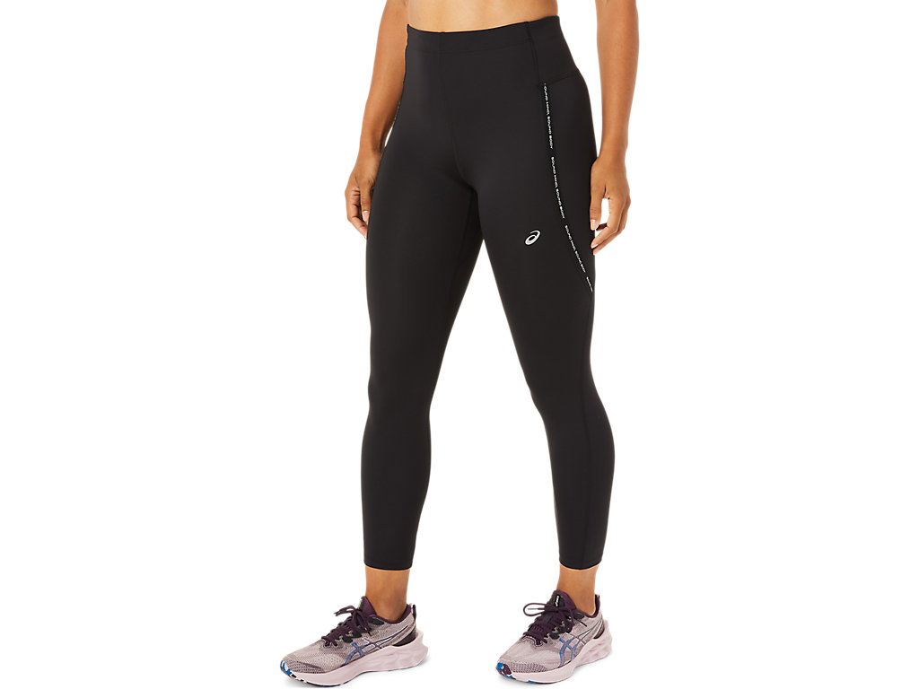 Women's Asics Race High Waist Leggings Black | 8795-ZGFHE