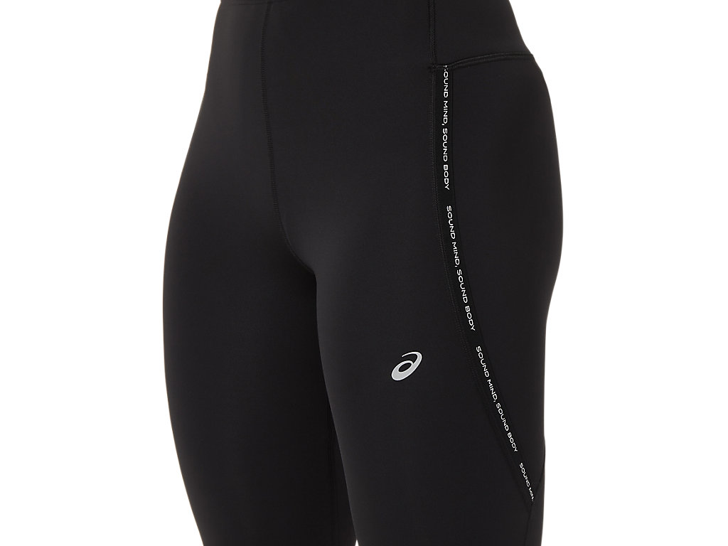 Women's Asics Race High Waist Leggings Black | 8795-ZGFHE