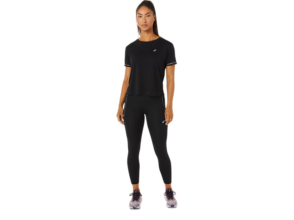 Women's Asics Race High Waist Leggings Black | 8795-ZGFHE