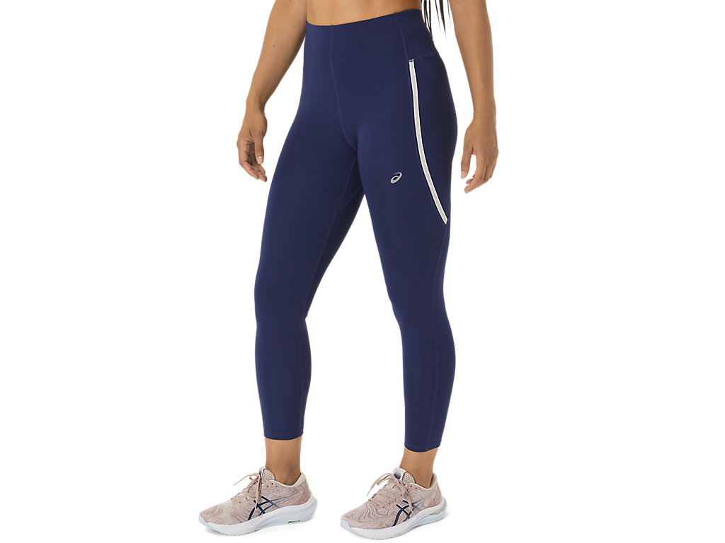 Women's Asics Race High Waist Leggings Indigo Blue | 1798-WBDTA