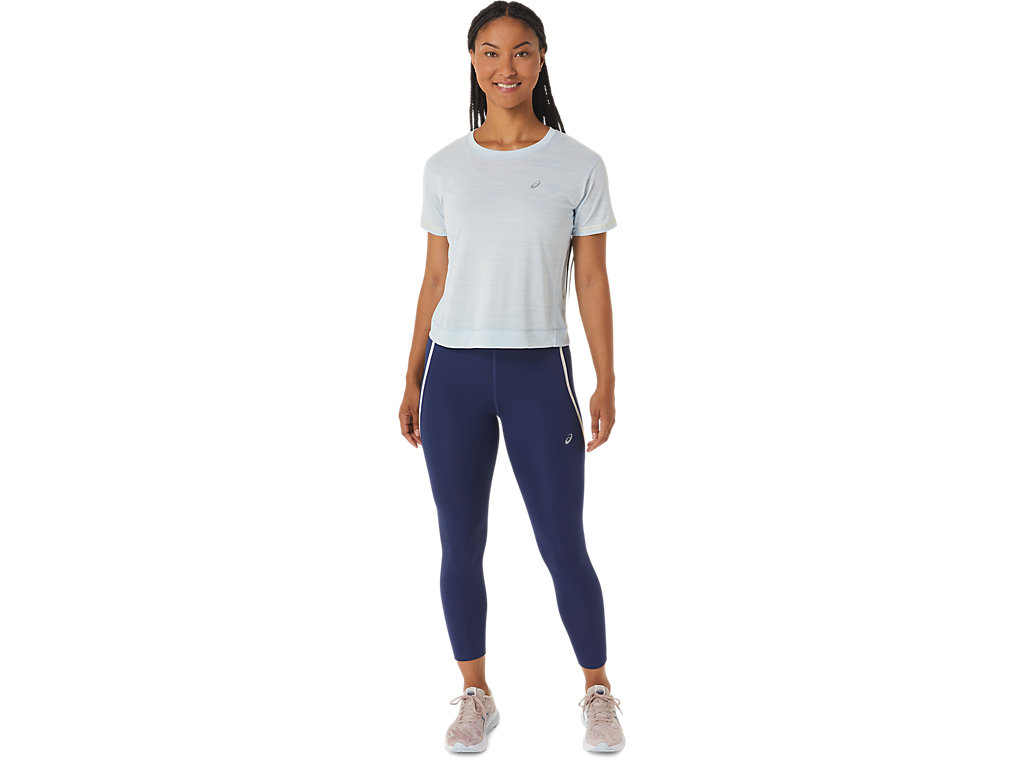 Women's Asics Race High Waist Leggings Indigo Blue | 1798-WBDTA