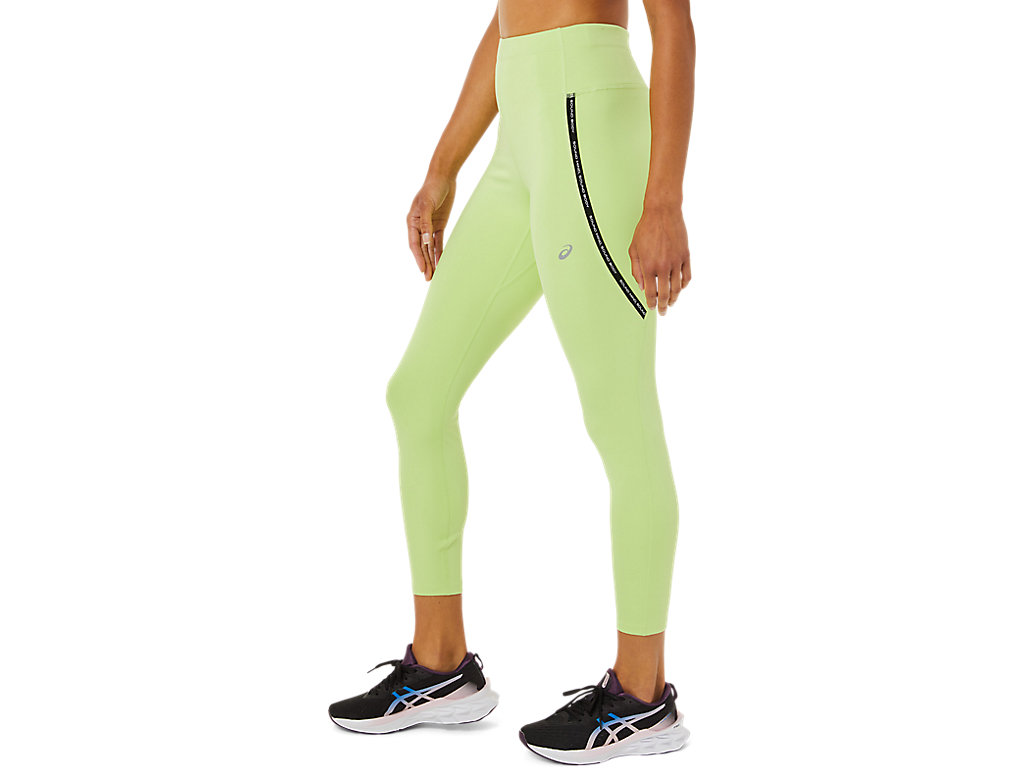 Women's Asics Race High Waist Leggings Light Green | 5179-BEWDI