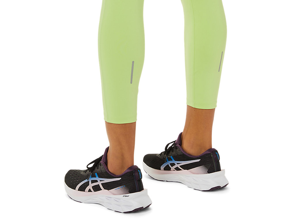 Women's Asics Race High Waist Leggings Light Green | 5179-BEWDI