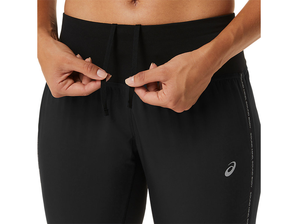 Women's Asics Race Pants Black | 8104-XOTGN