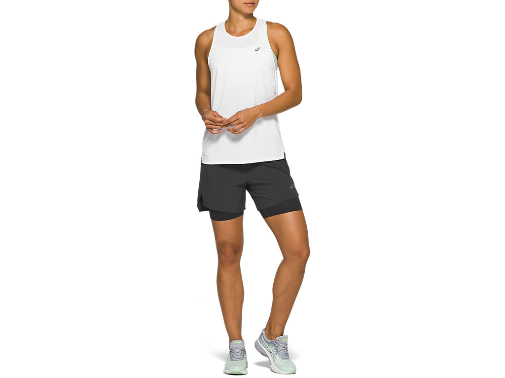 Women's Asics Race Sleeveless T Shirts White | 8290-DWNZL