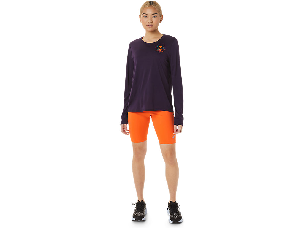 Women's Asics Race Sprinter Leggings Orange | 8461-POWDL