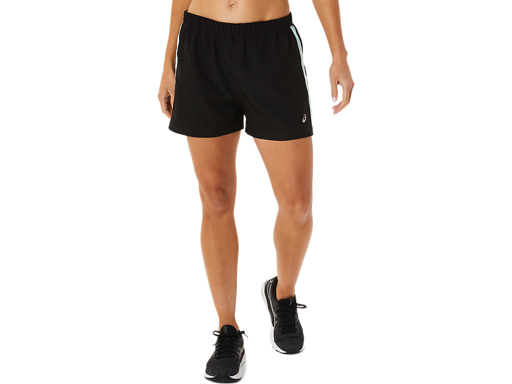 Women\'s Asics Ready-Set 3in Pants Black / Blue | 9254-JFGCV