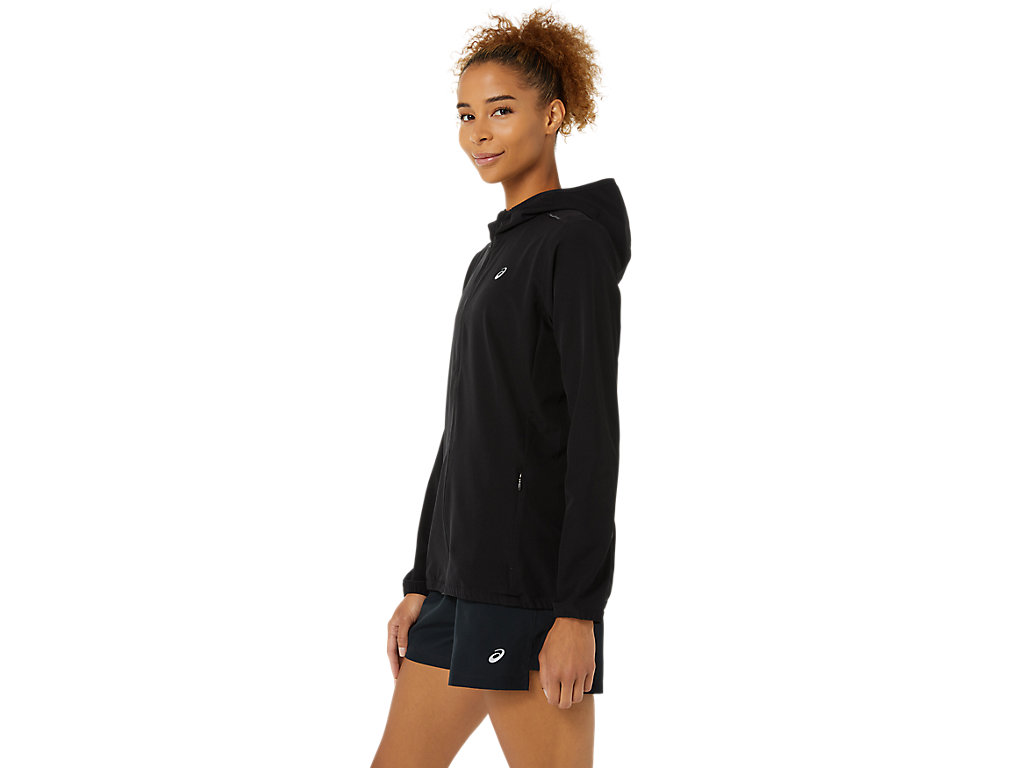 Women's Asics Ready-Set Jackets Black | 3450-UFANI