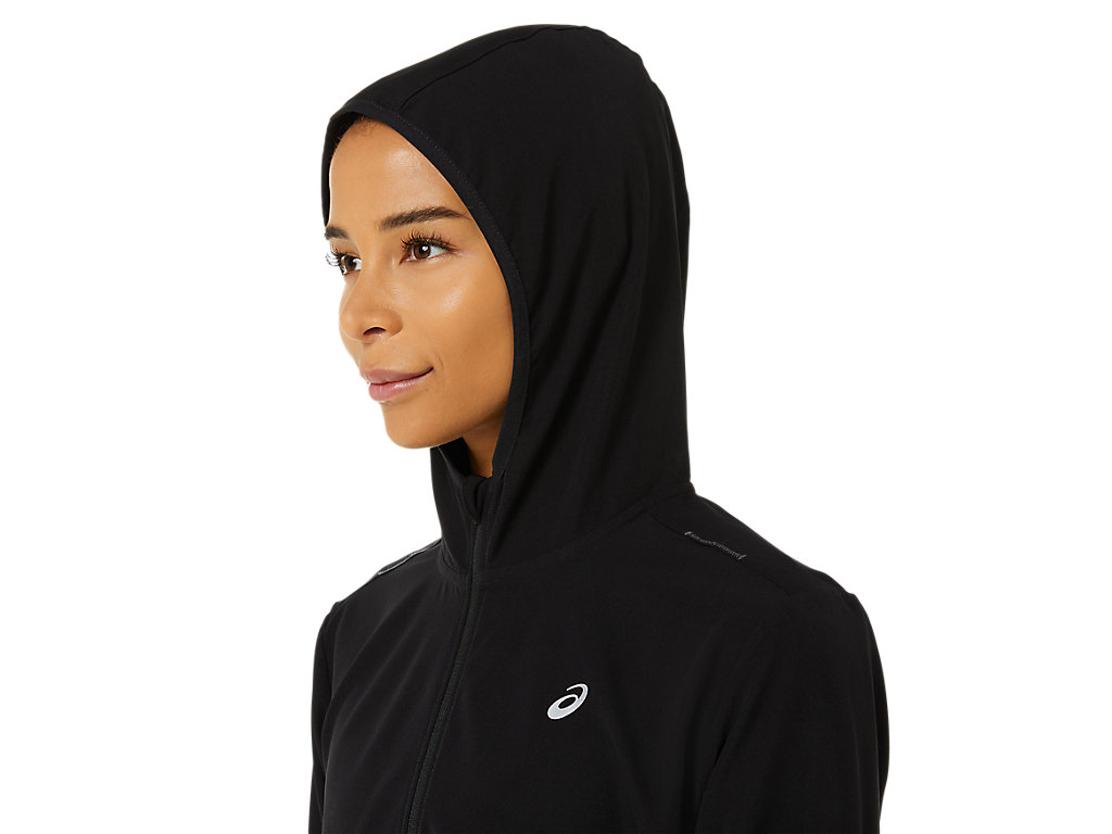 Women's Asics Ready-Set Jackets Black | 3450-UFANI