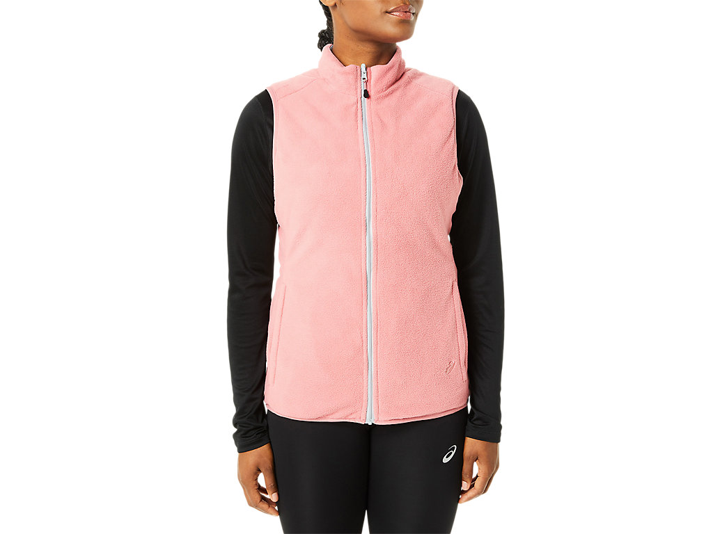 Women's Asics Reverse Insulated Vest Jackets Grey / Rose | 7135-CRUAE