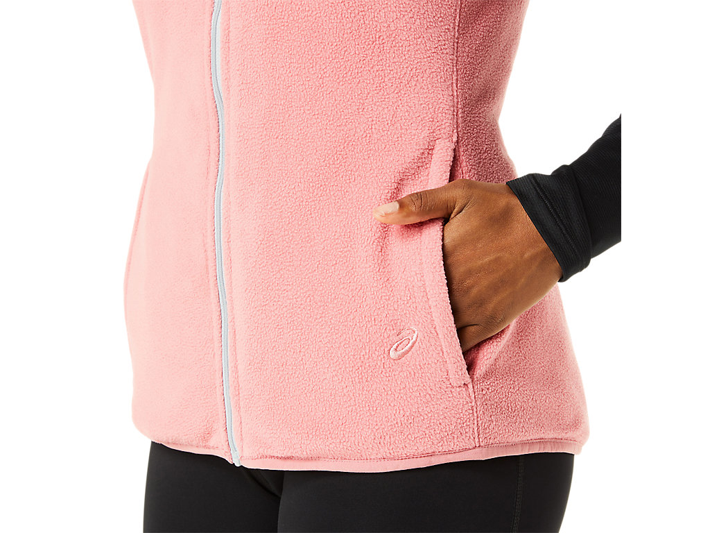 Women's Asics Reverse Insulated Vest Jackets Grey / Rose | 7135-CRUAE