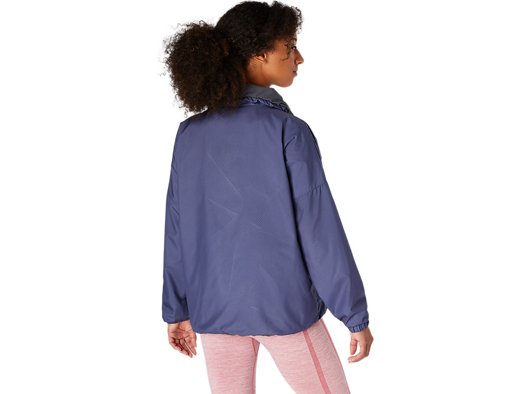 Women's Asics Reversible Jackets Blue / Grey | 3159-SECNK