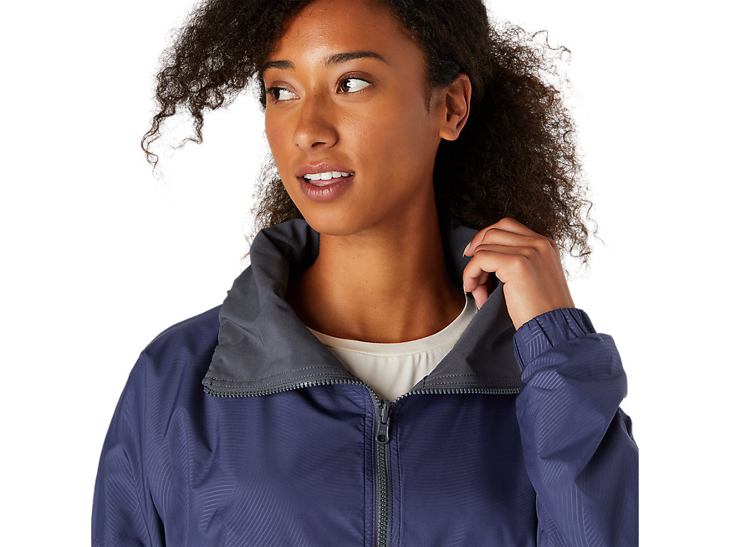 Women's Asics Reversible Jackets Blue / Grey | 3159-SECNK