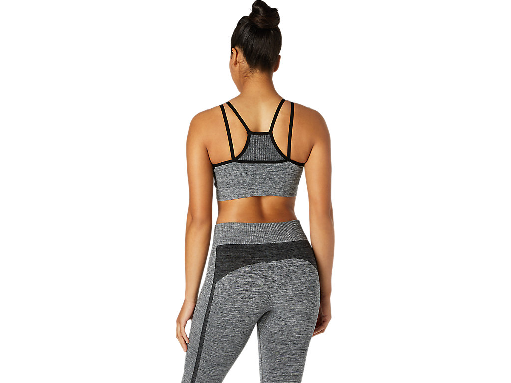 Women's Asics Reversible Seamless Sports Bra Black | 3627-QHGID