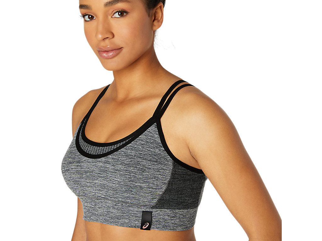 Women's Asics Reversible Seamless Sports Bra Black | 3627-QHGID