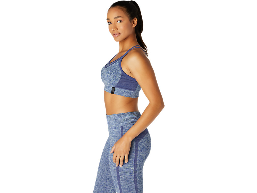 Women's Asics Reversible Seamless Sports Bra Blue | 4128-REHPI