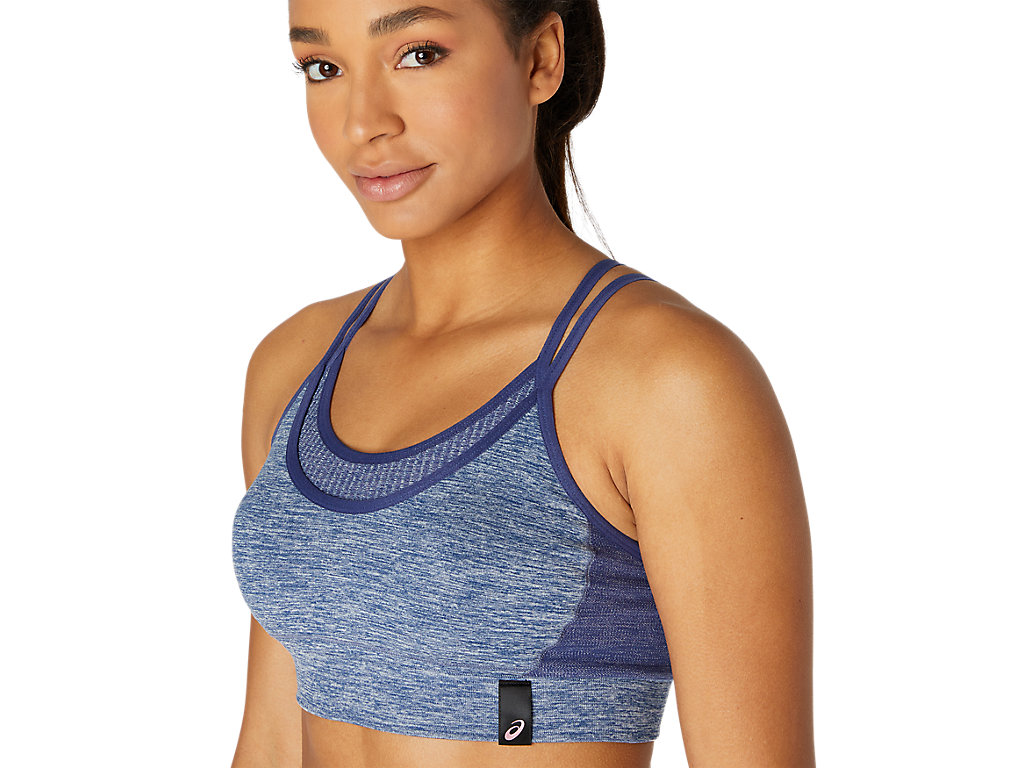 Women's Asics Reversible Seamless Sports Bra Blue | 4128-REHPI