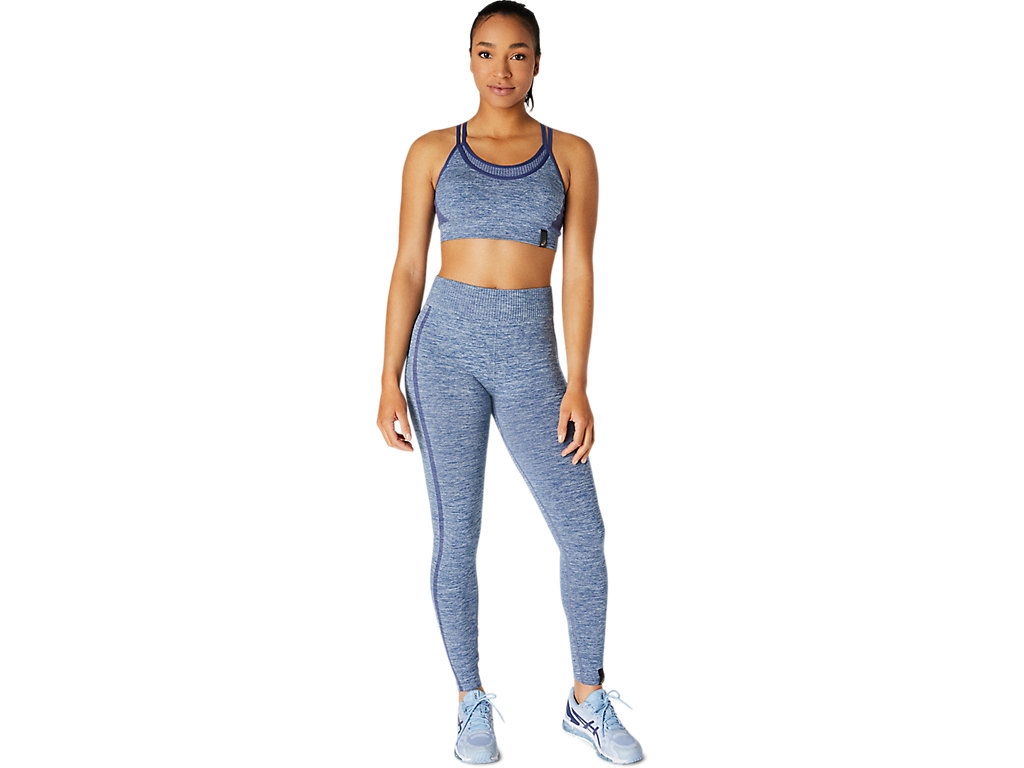 Women's Asics Reversible Seamless Sports Bra Blue | 4128-REHPI