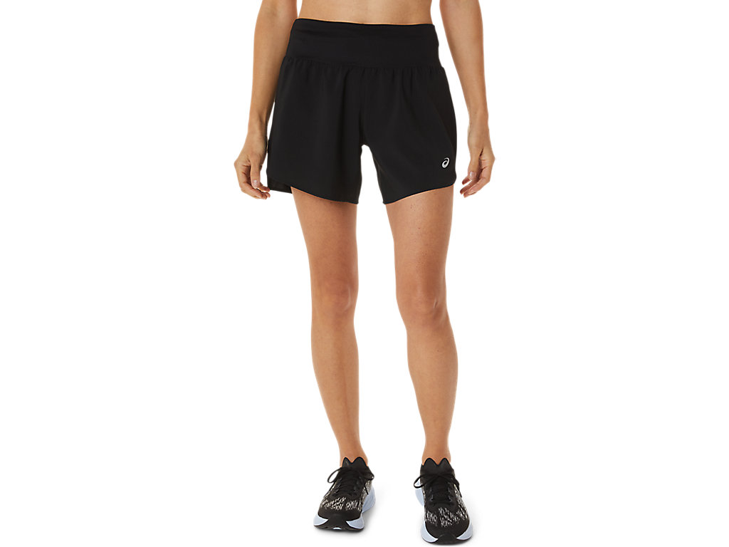 Women\'s Asics Road 5.5in Pants Black | 5834-UXWMD