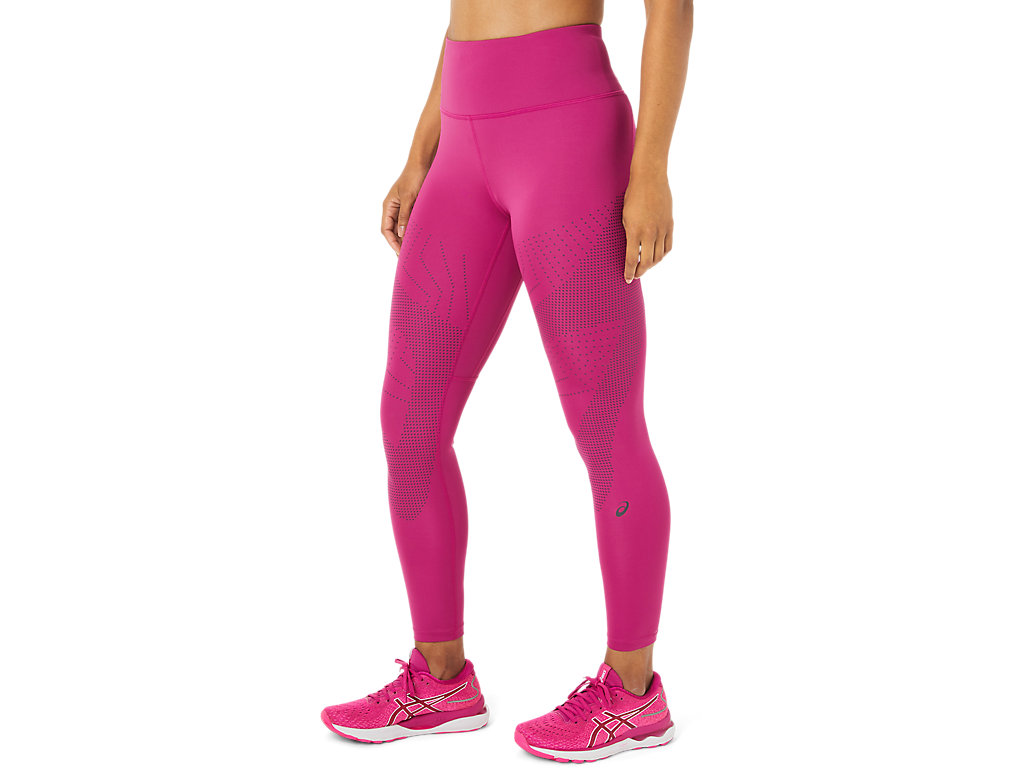 Women's Asics Road Balance Leggings Fuchsia Red | 3864-NTAIW