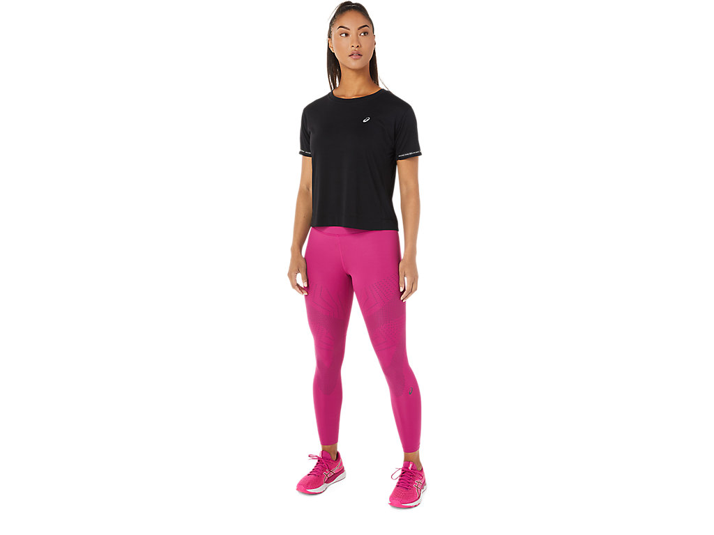 Women's Asics Road Balance Leggings Fuchsia Red | 3864-NTAIW